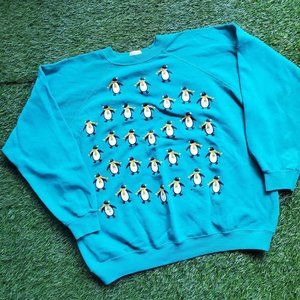 Penguins Sweater 80s Vintage